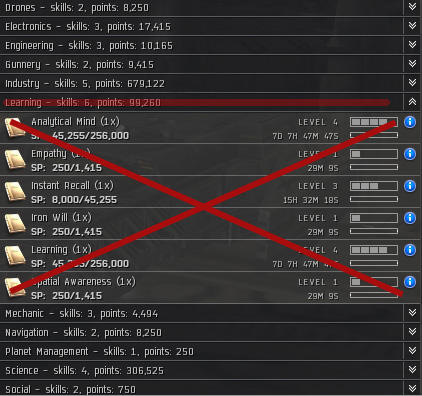 EVE Online - Умения группы Learning будут удалены из игры